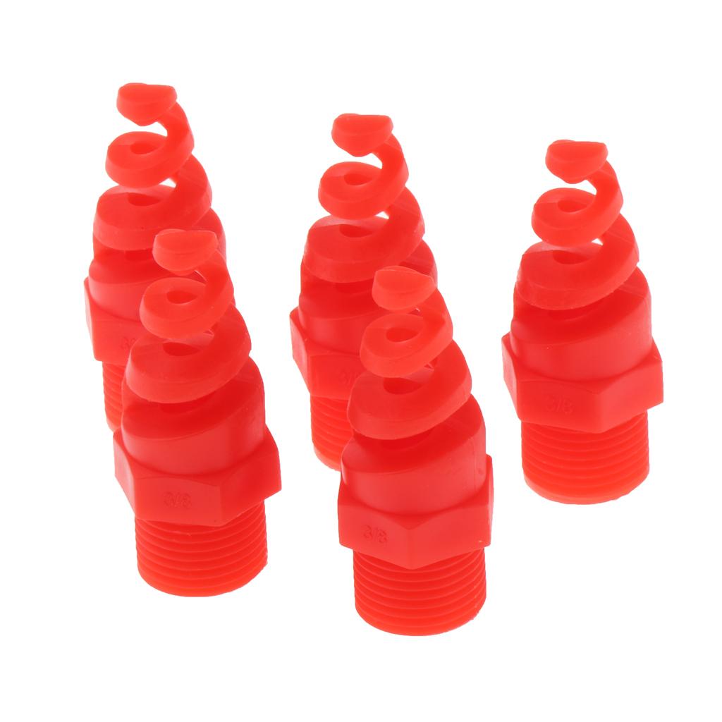 5pcs Spiral Cone Spray Nozzle for Washing Cleaning Cooling 5cm