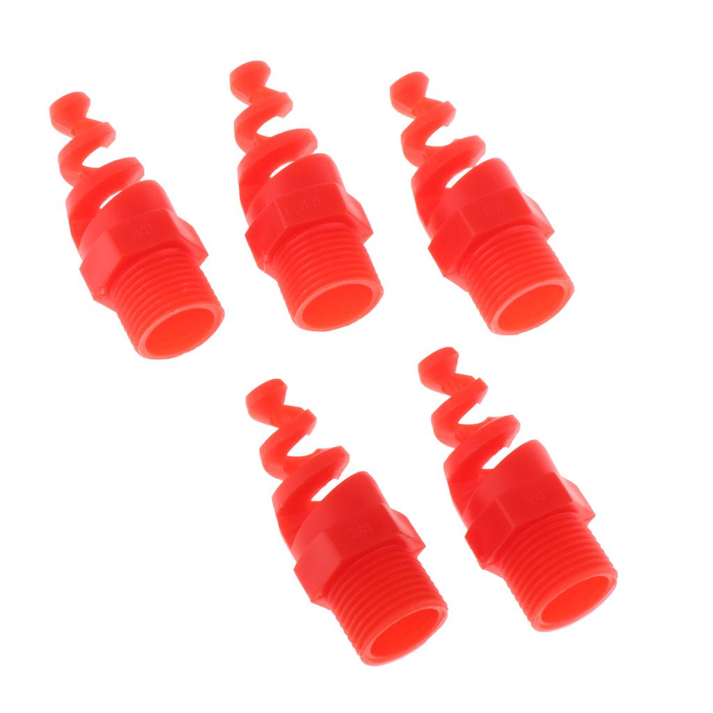 5pcs Spiral Cone Spray Nozzle for Washing Cleaning Cooling 5cm