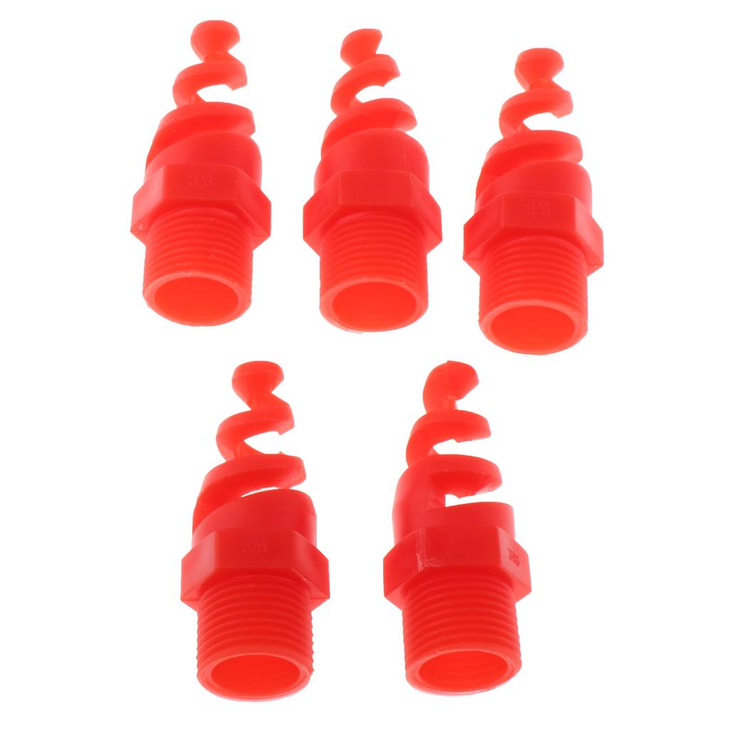 5pcs Spiral Cone Spray Nozzle for Washing Cleaning Cooling 5cm