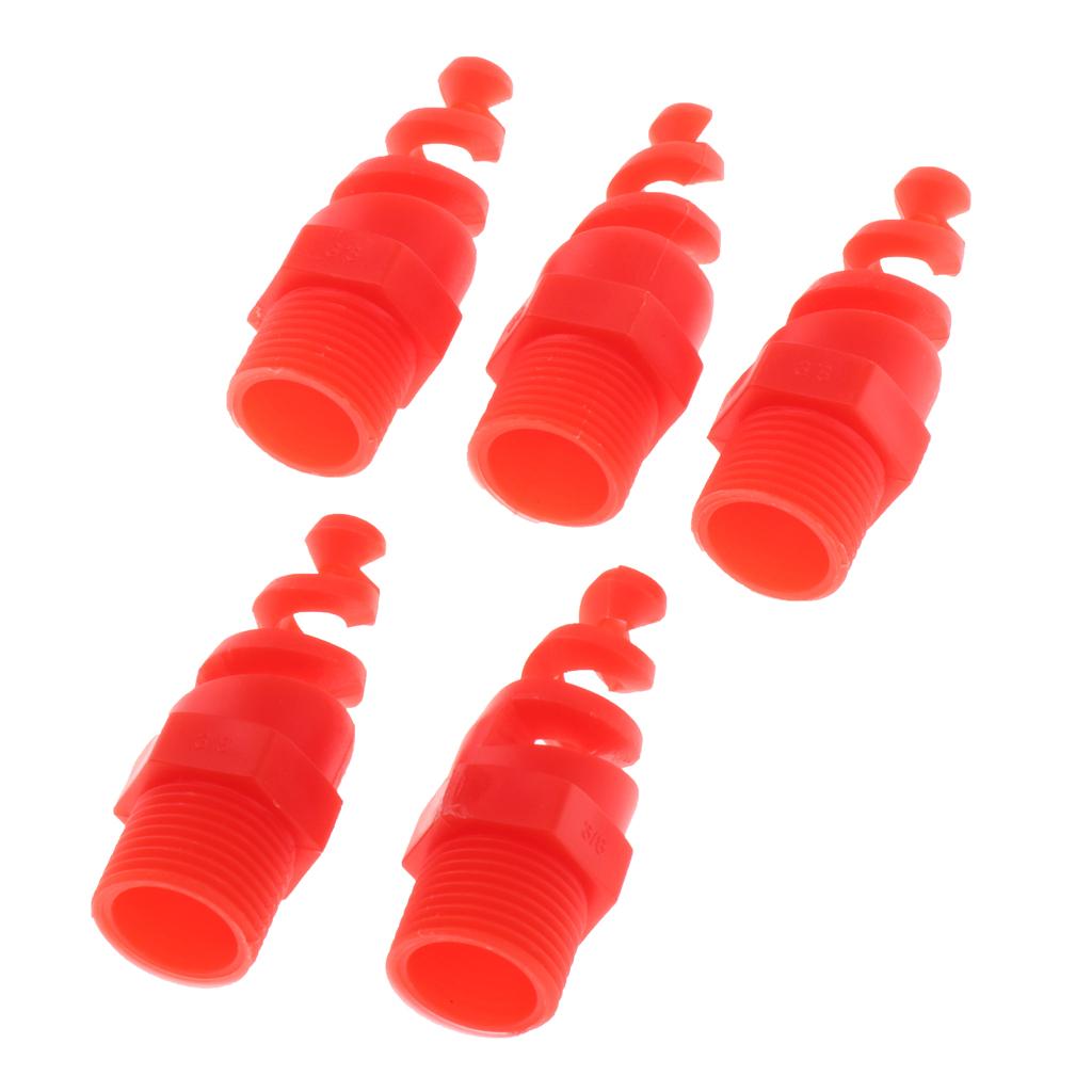 5pcs Spiral Cone Spray Nozzle for Washing Cleaning Cooling 5cm