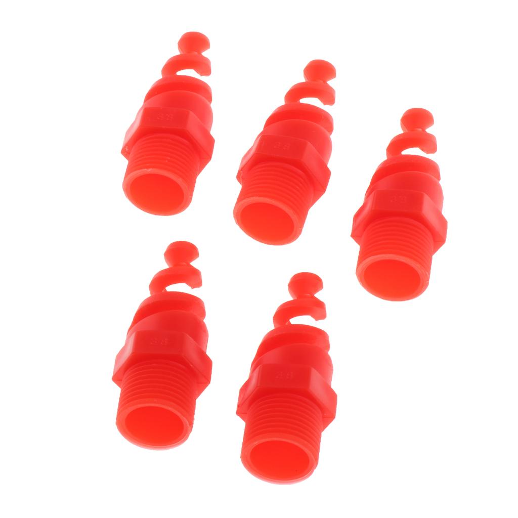 5pcs Spiral Cone Spray Nozzle for Washing Cleaning Cooling 5cm