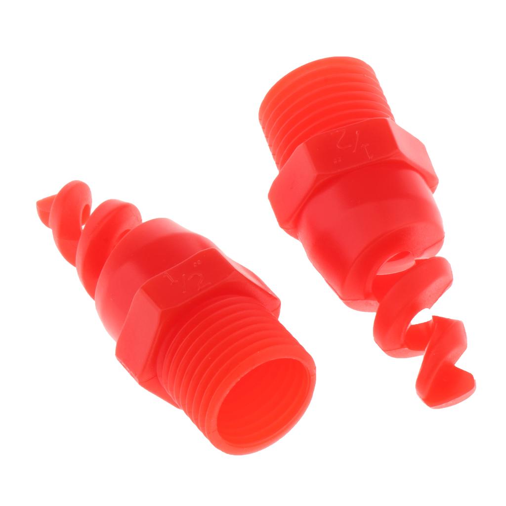 2pcs Spiral Cone Spray Nozzle for Washing Cleaning Cooling 6.3cm