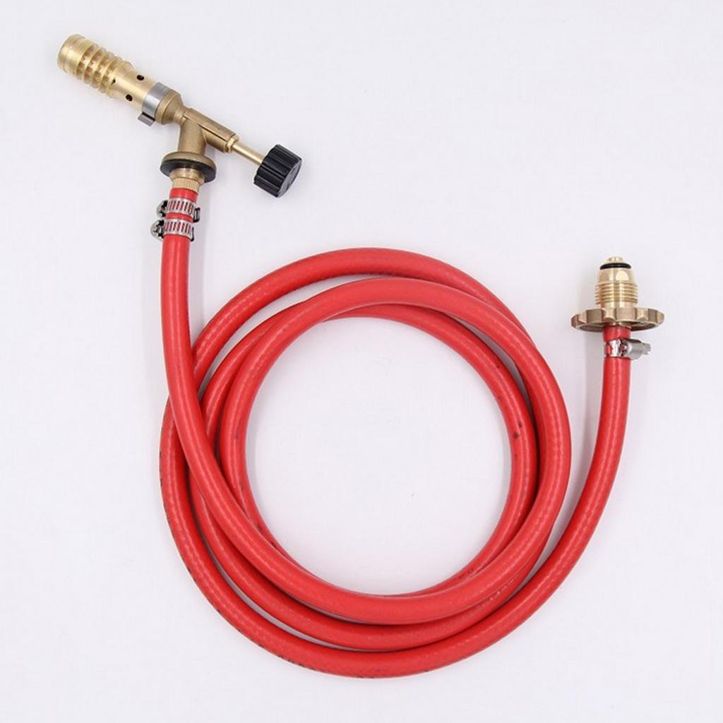 Gas Self Ignition Welding Torch w/ Hose Solder Turbo Torch for Plumbing