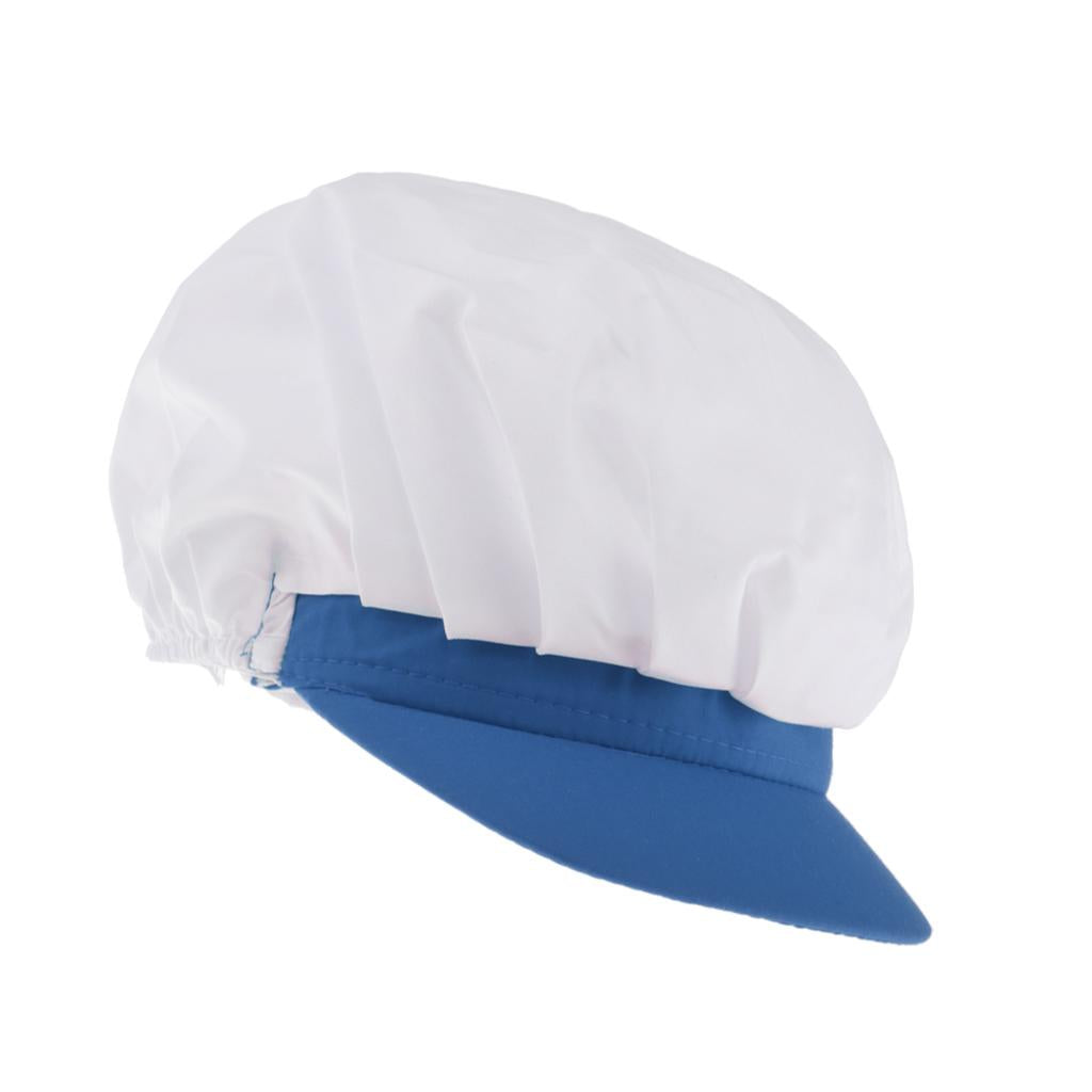 Chef Hat Catering Hair Net Workshop Net Cap Blue-C