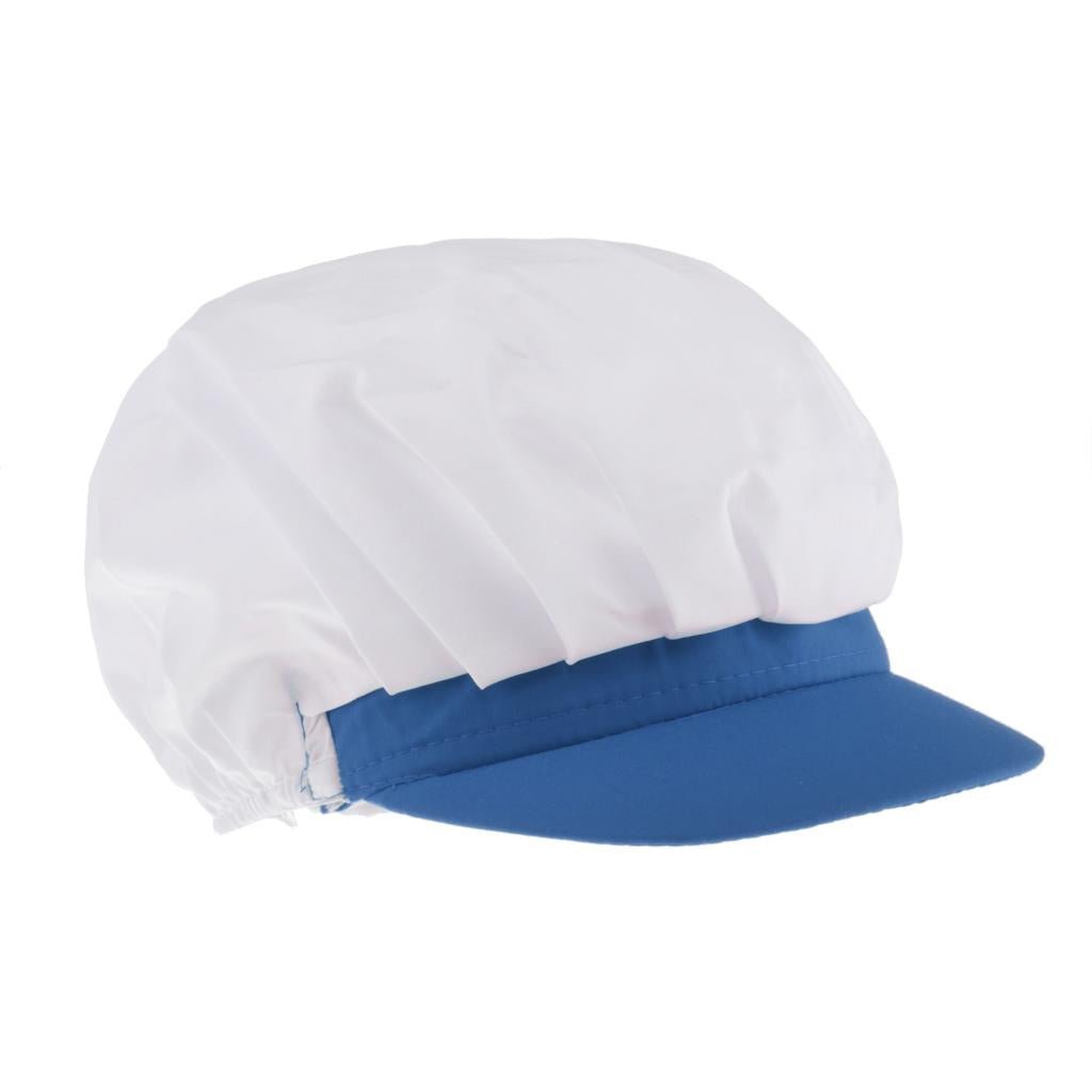 Chef Hat Catering Hair Net Workshop Net Cap Blue-C