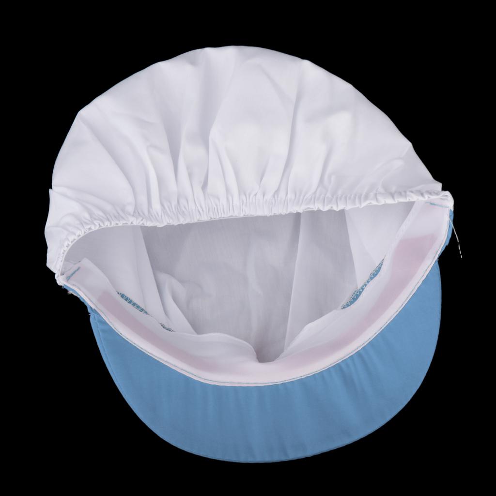 Chef Hat Catering Hair Net Workshop Net Cap Light Blue-C