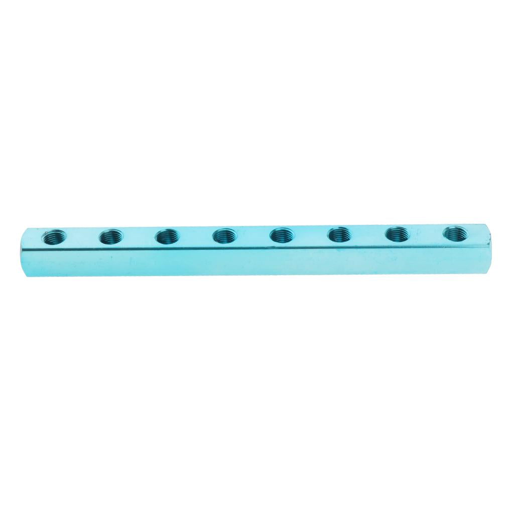1/4" PT Thread Port Pneumatic Quick Connector Manifold Block Splitter 8 Way