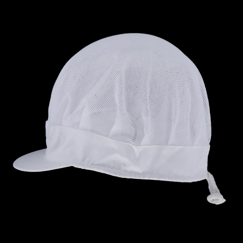 Adjustable Men Women Breathable Mesh Top Kitchen Chef Cap Hat White