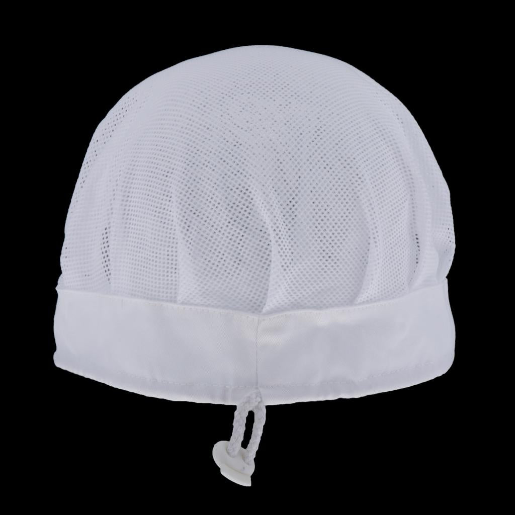 Adjustable Men Women Breathable Mesh Top Kitchen Chef Cap Hat White