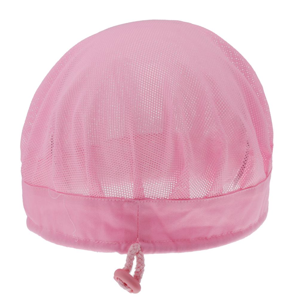 Adjustable Men Women Breathable Mesh Top Kitchen Chef Cap Hat Pink