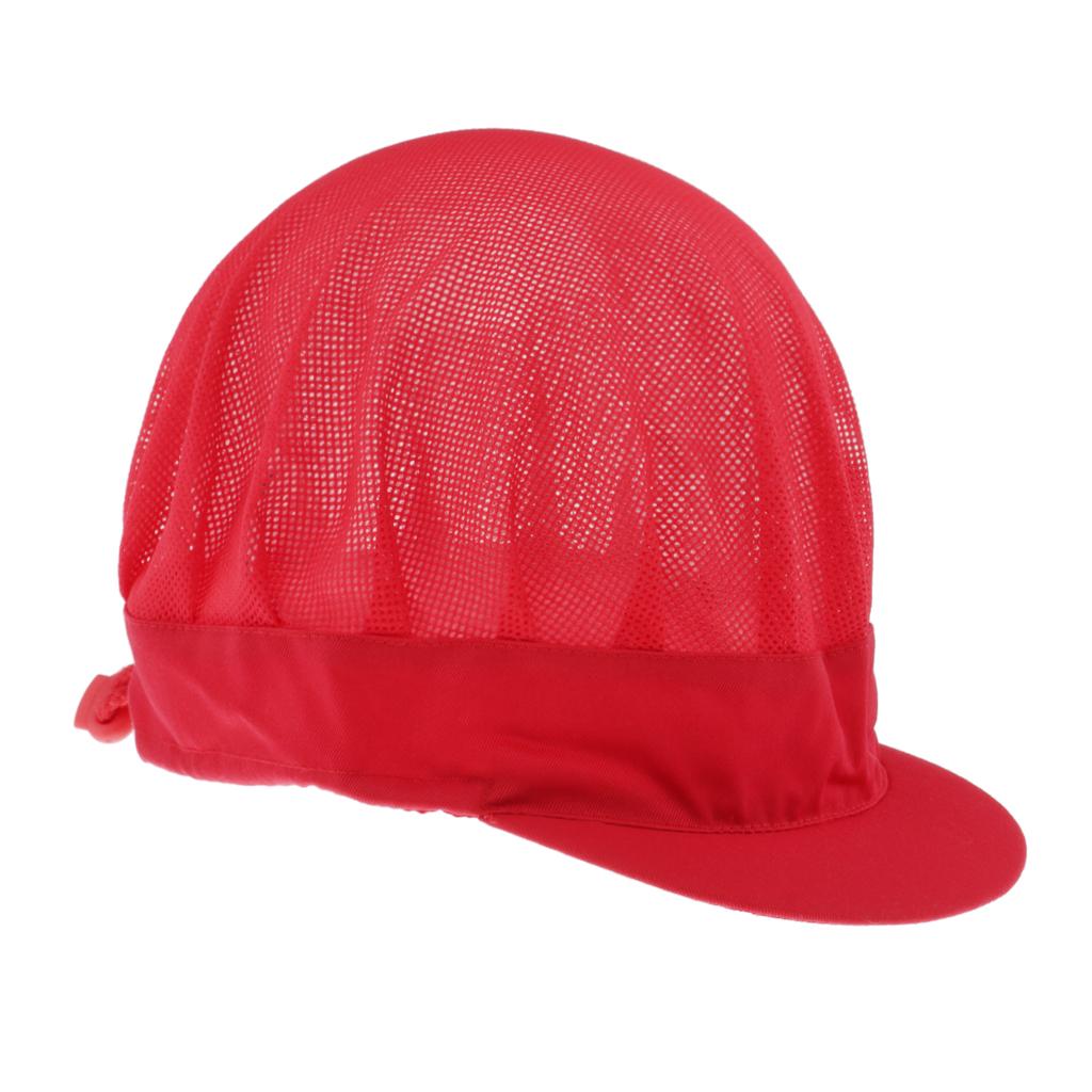 Adjustable Men Women Breathable Mesh Top Kitchen Chef Cap Hat Red