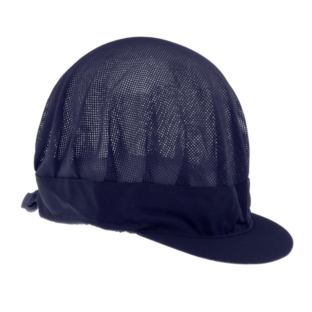 Adjustable Men Women Breathable Mesh Top Kitchen Chef Cap Hat Navy Blue