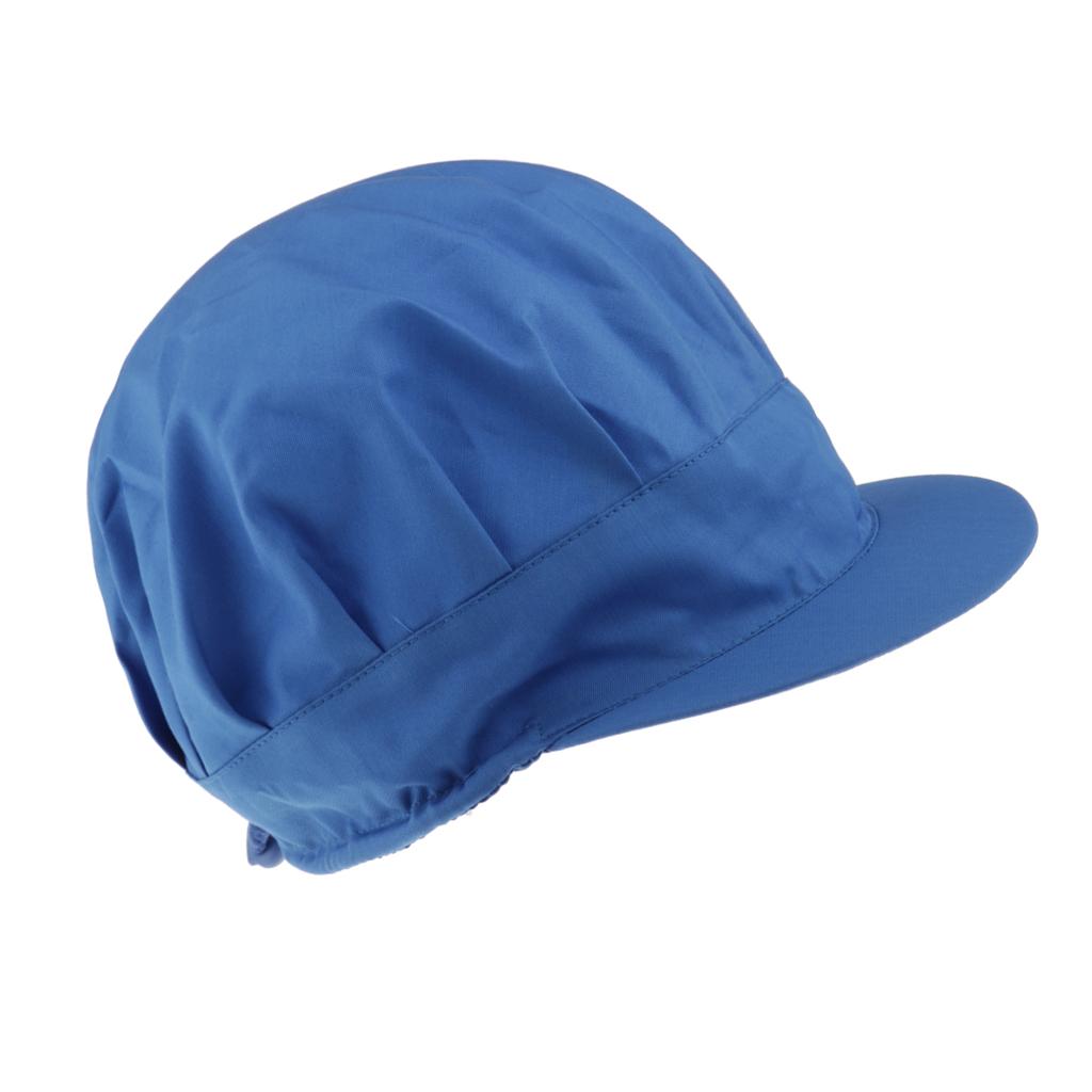 Cook Adjustable Men Women Kitchen Baker Chef Elastic Brim Cap Hat Blue