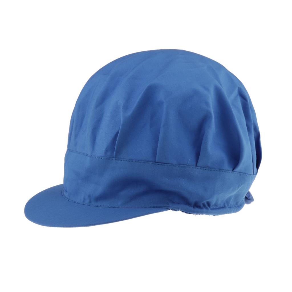 Cook Adjustable Men Women Kitchen Baker Chef Elastic Brim Cap Hat Blue