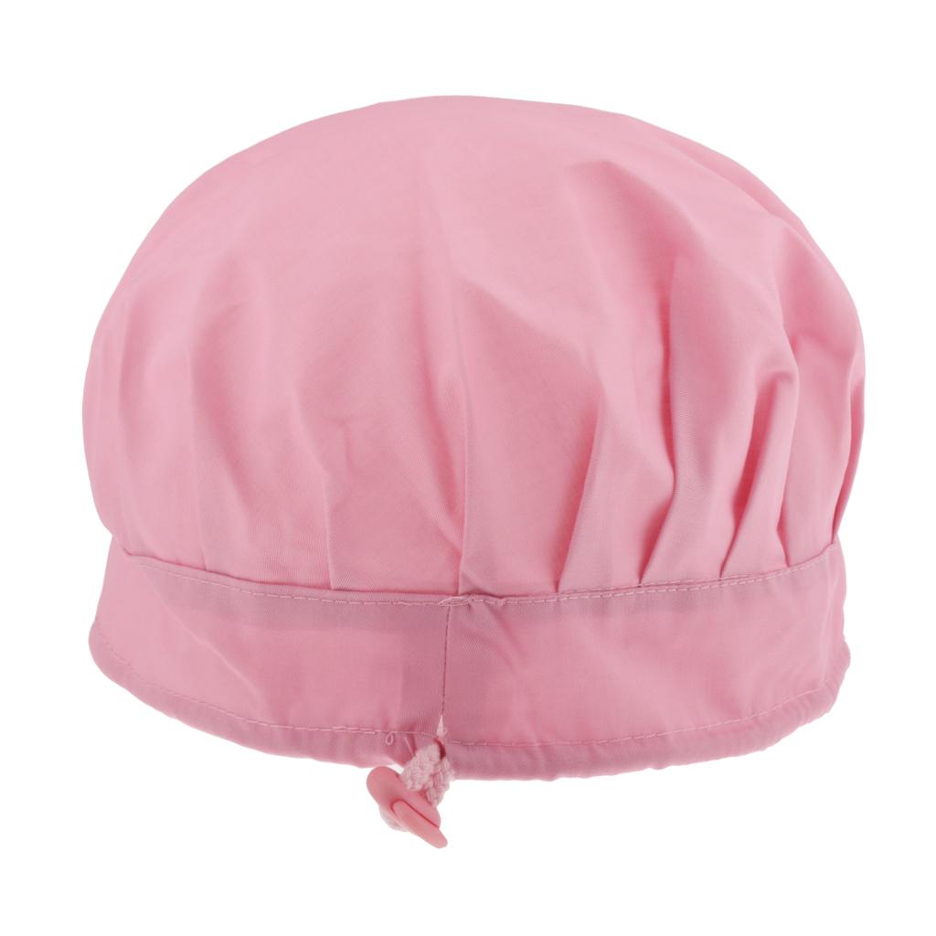 Cook Adjustable Men Women Kitchen Baker Chef Elastic Brim Cap Hat Pink