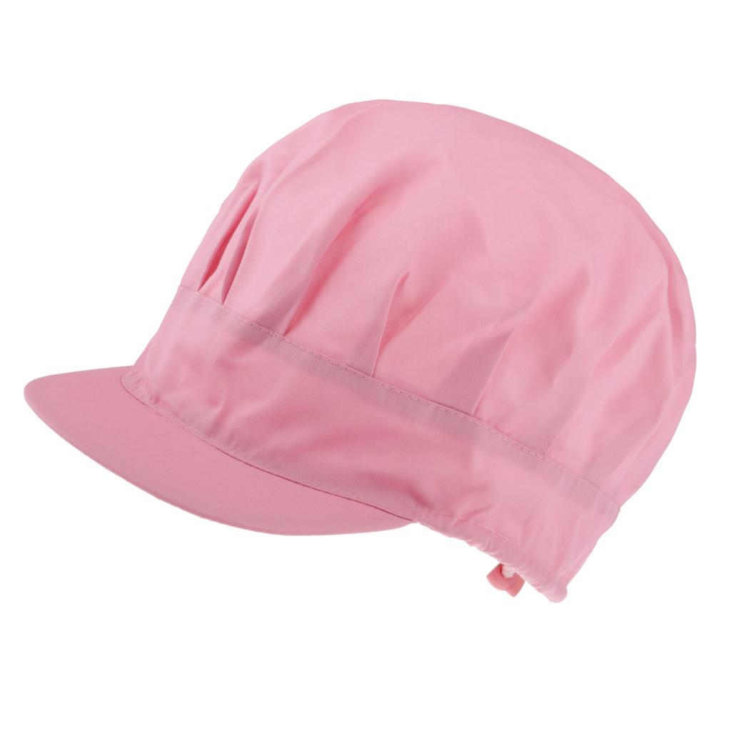 Cook Adjustable Men Women Kitchen Baker Chef Elastic Brim Cap Hat Pink