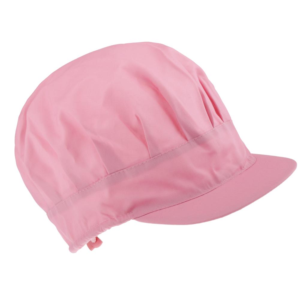 Cook Adjustable Men Women Kitchen Baker Chef Elastic Brim Cap Hat Pink