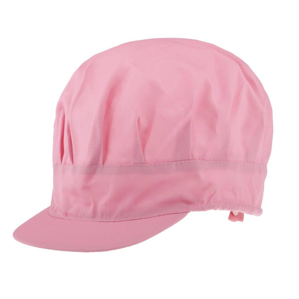 Cook Adjustable Men Women Kitchen Baker Chef Elastic Brim Cap Hat Pink