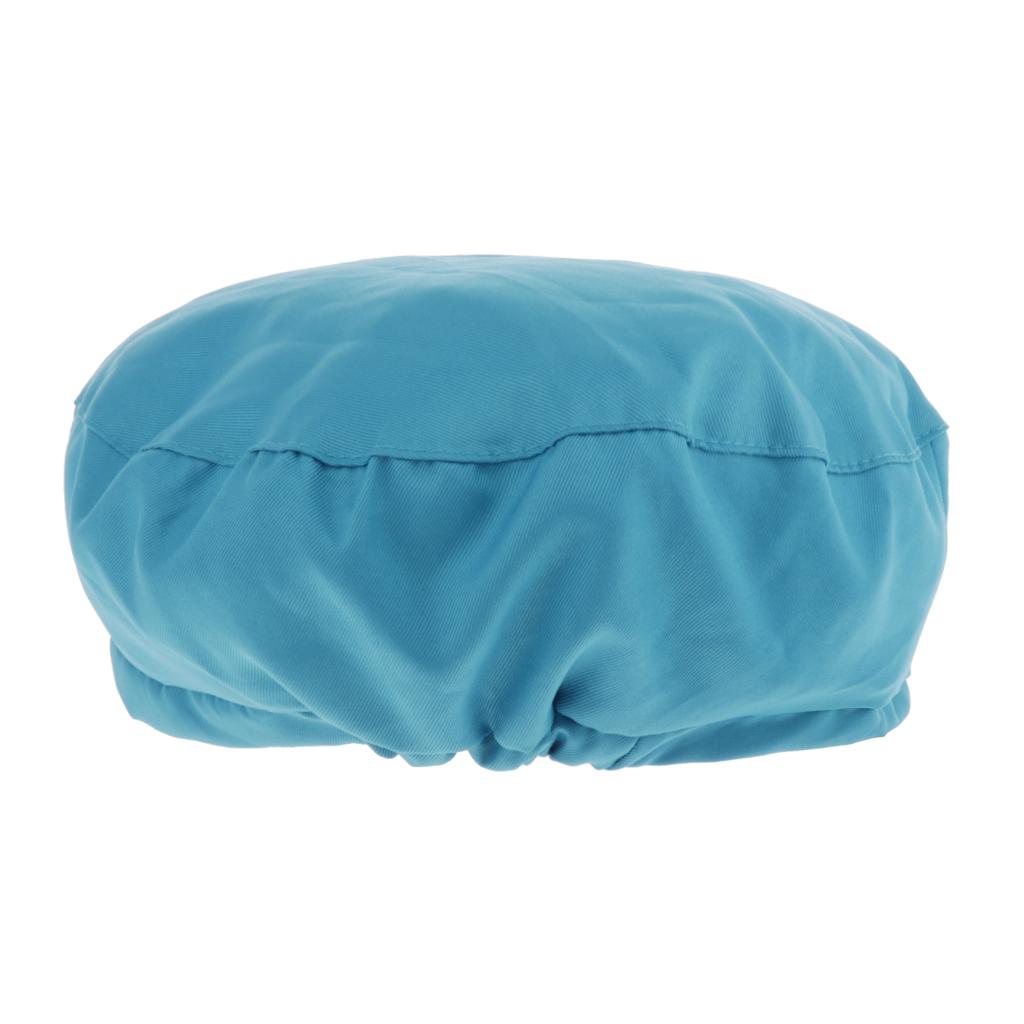 Cook Adjustable Men Women Kitchen Baker Chef Elastic Cap Hat Blue