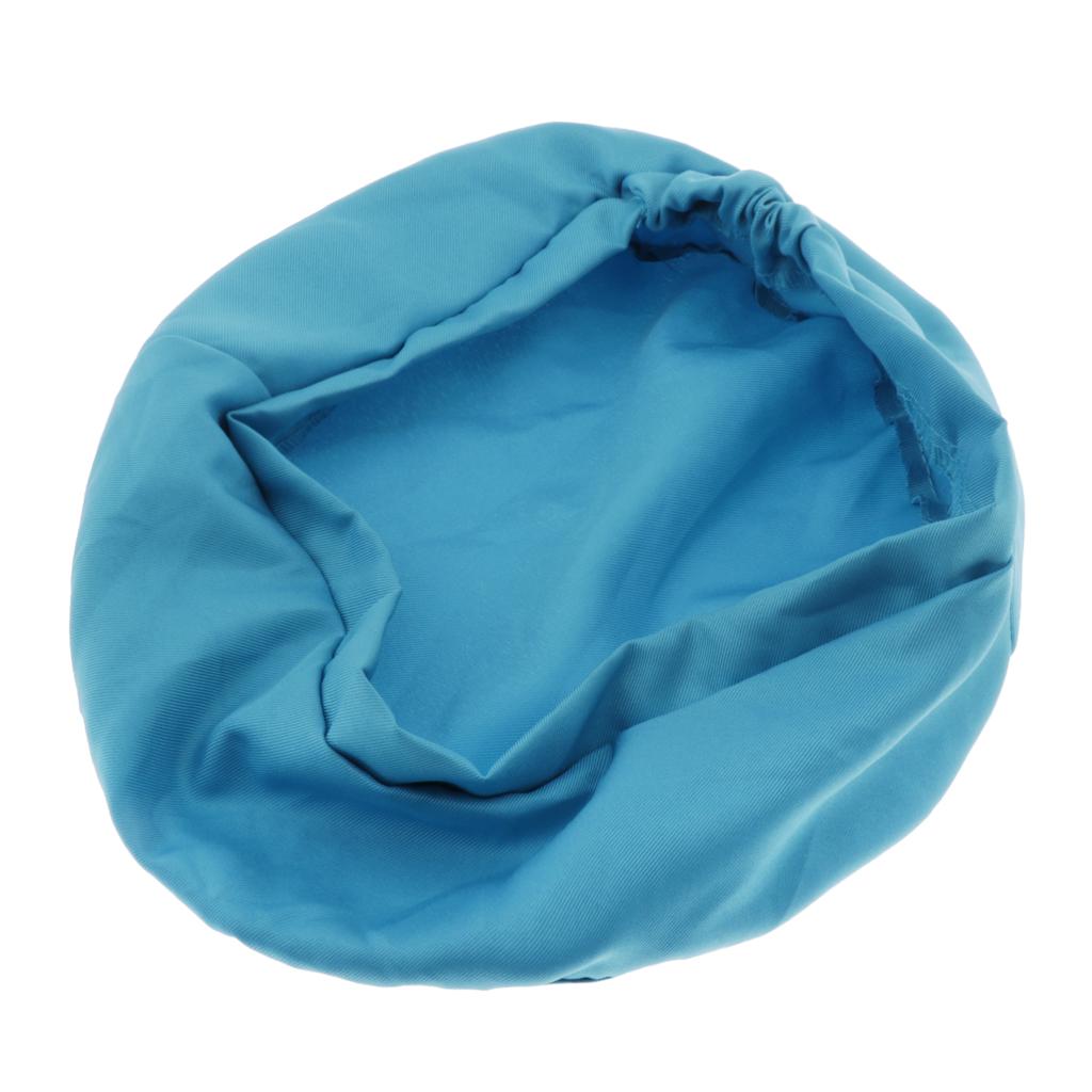 Cook Adjustable Men Women Kitchen Baker Chef Elastic Cap Hat Blue