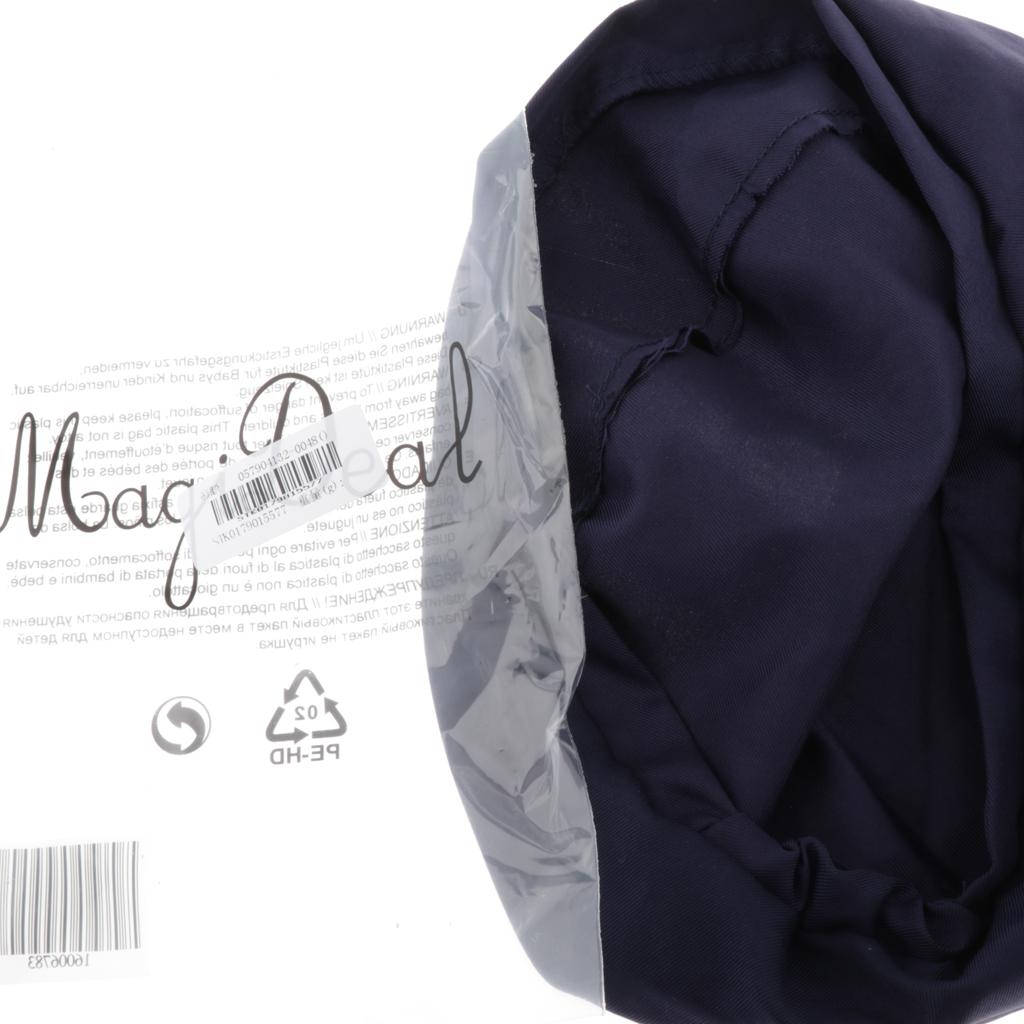 Cook Adjustable Men Women Kitchen Baker Chef Elastic Cap Hat Navy Blue