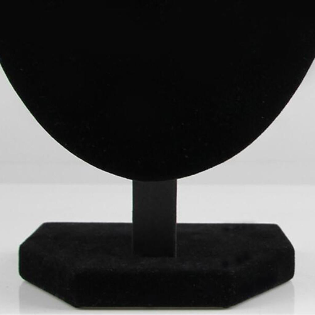 Necklace Pendant Display Bust Mannequin Stand Holder Black Velvet 15x15x12cm