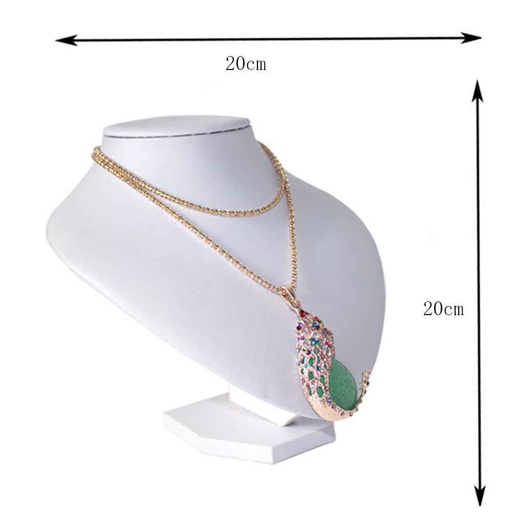 Necklace Pendant Display Bust Mannequin Stand Holder Jewelry Rack 20x20x17cm