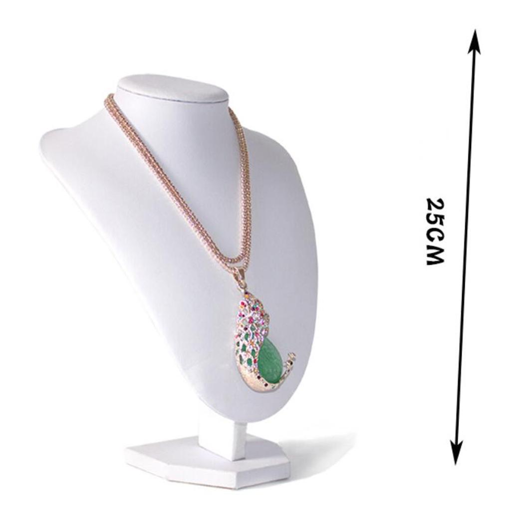 Necklace Pendant Display Bust Mannequin Stand Holder Jewelry Rack 25x18x15cm