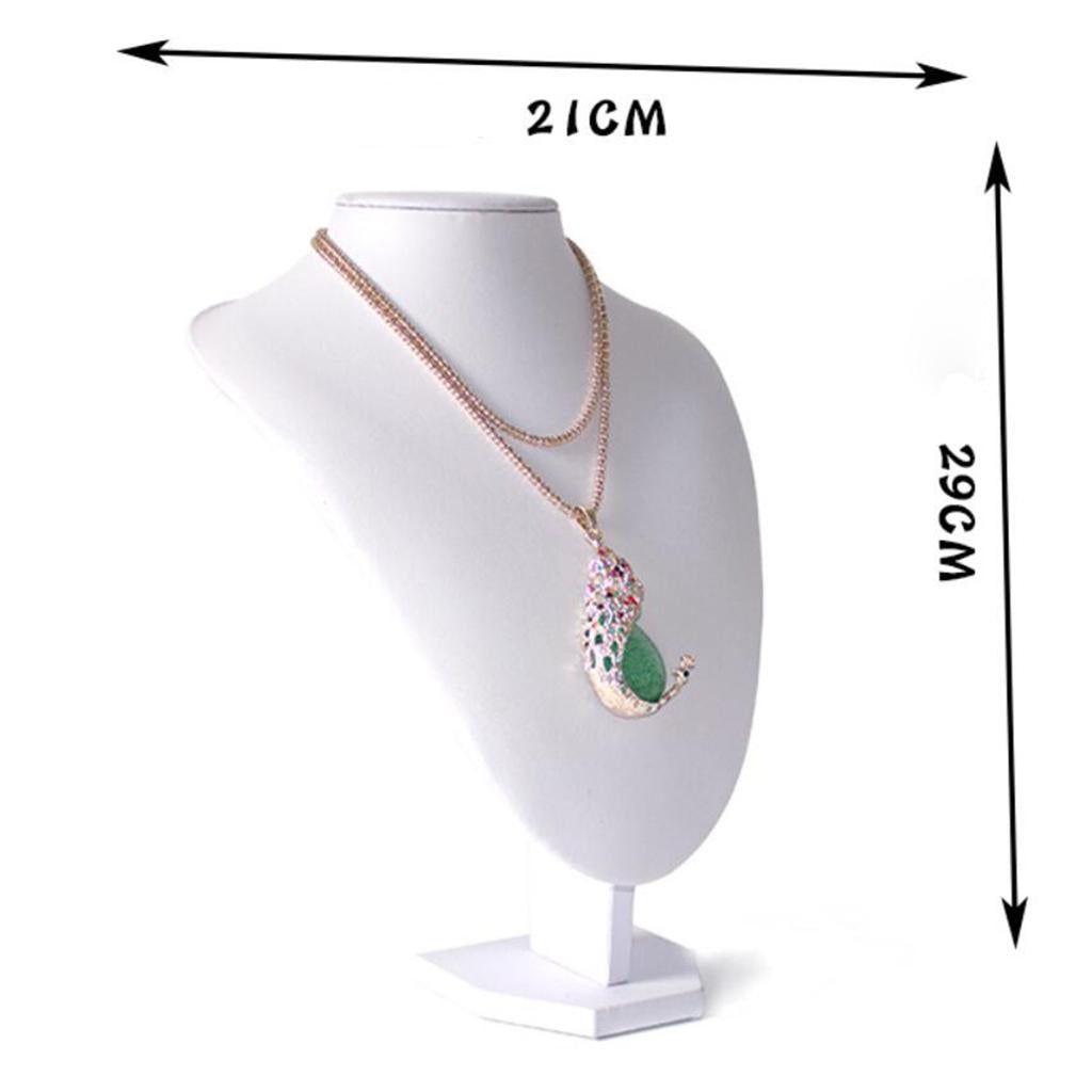 Necklace Pendant Display Bust Mannequin Stand Holder Jewelry Rack 29x21x18cm