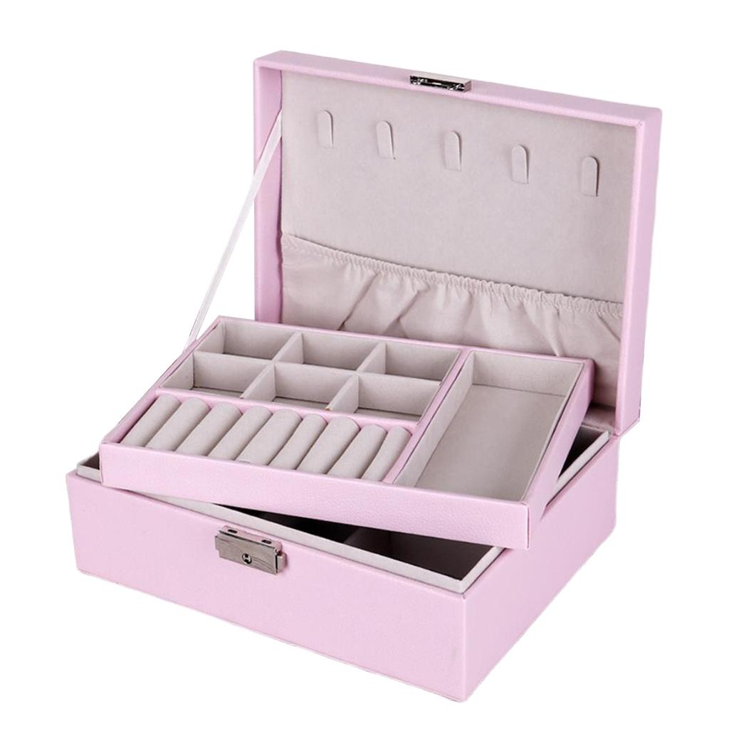 Leather jewelry box pink