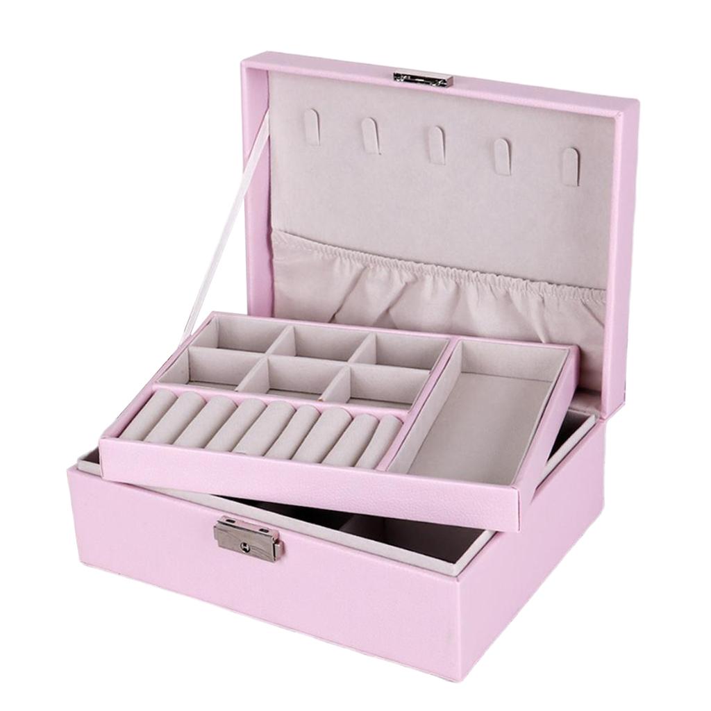 Leather jewelry box pink