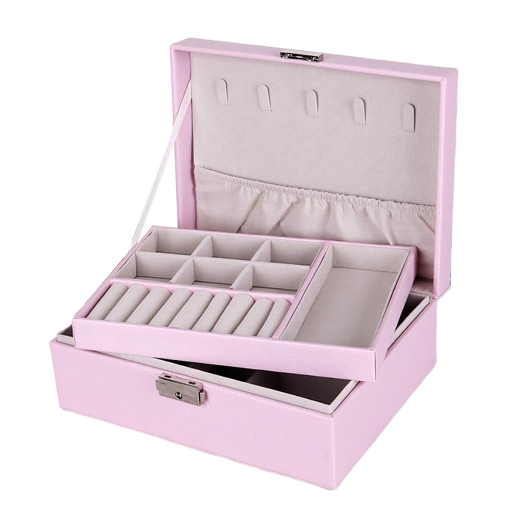 Leather jewelry box pink