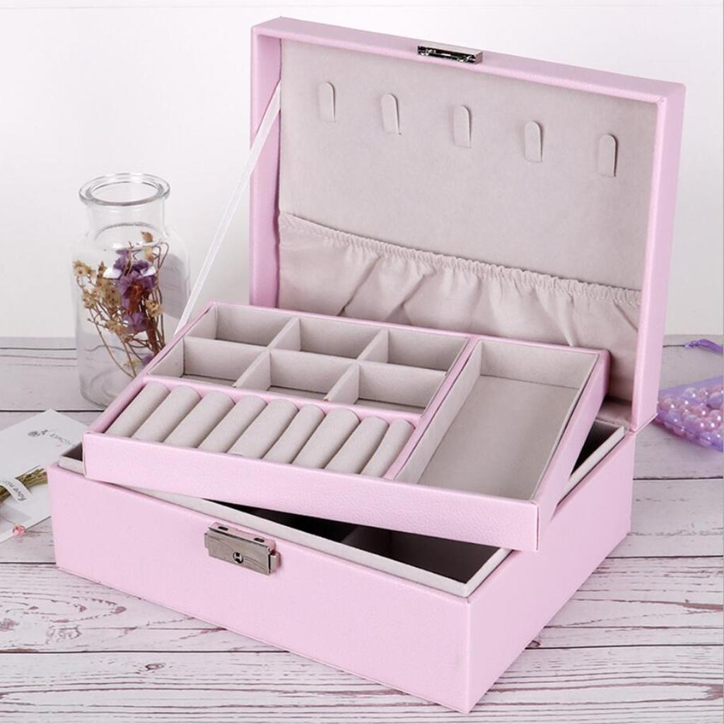 Leather jewelry box pink