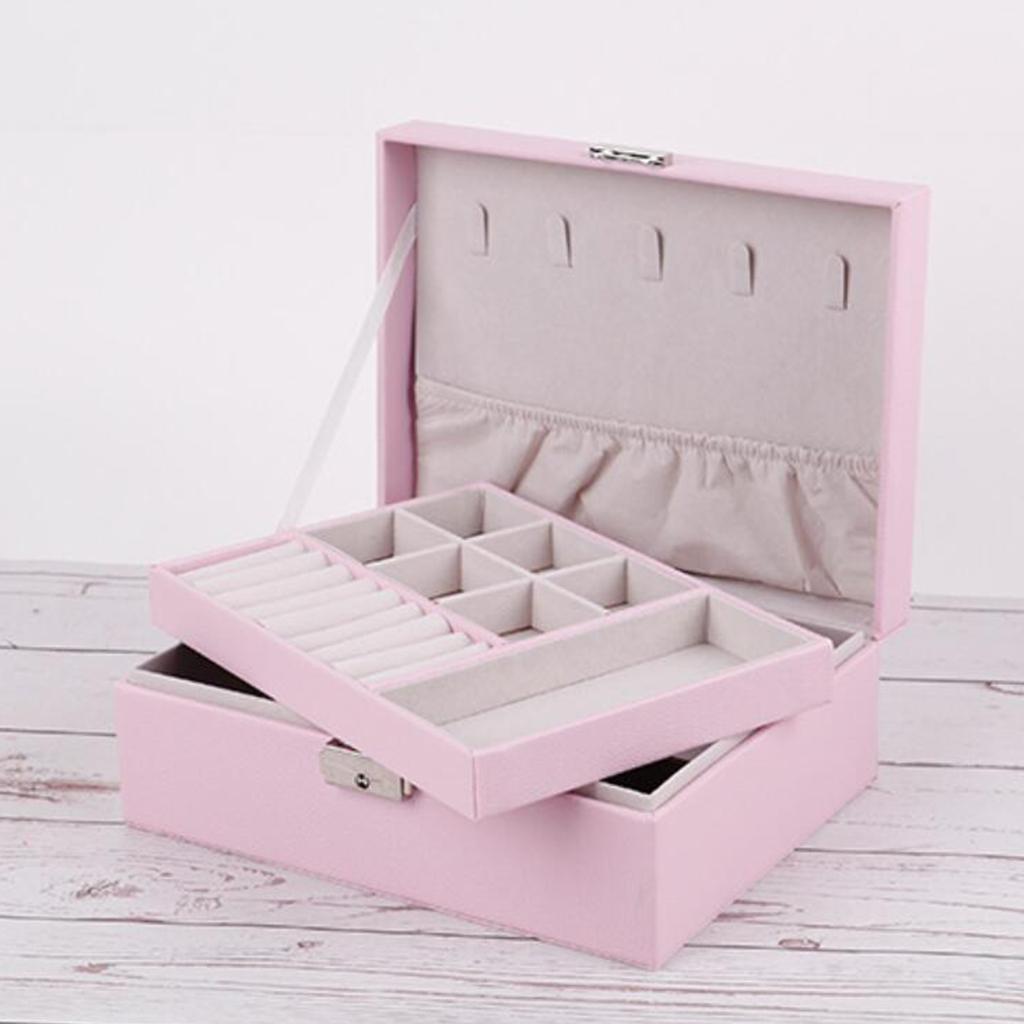 Leather jewelry box pink