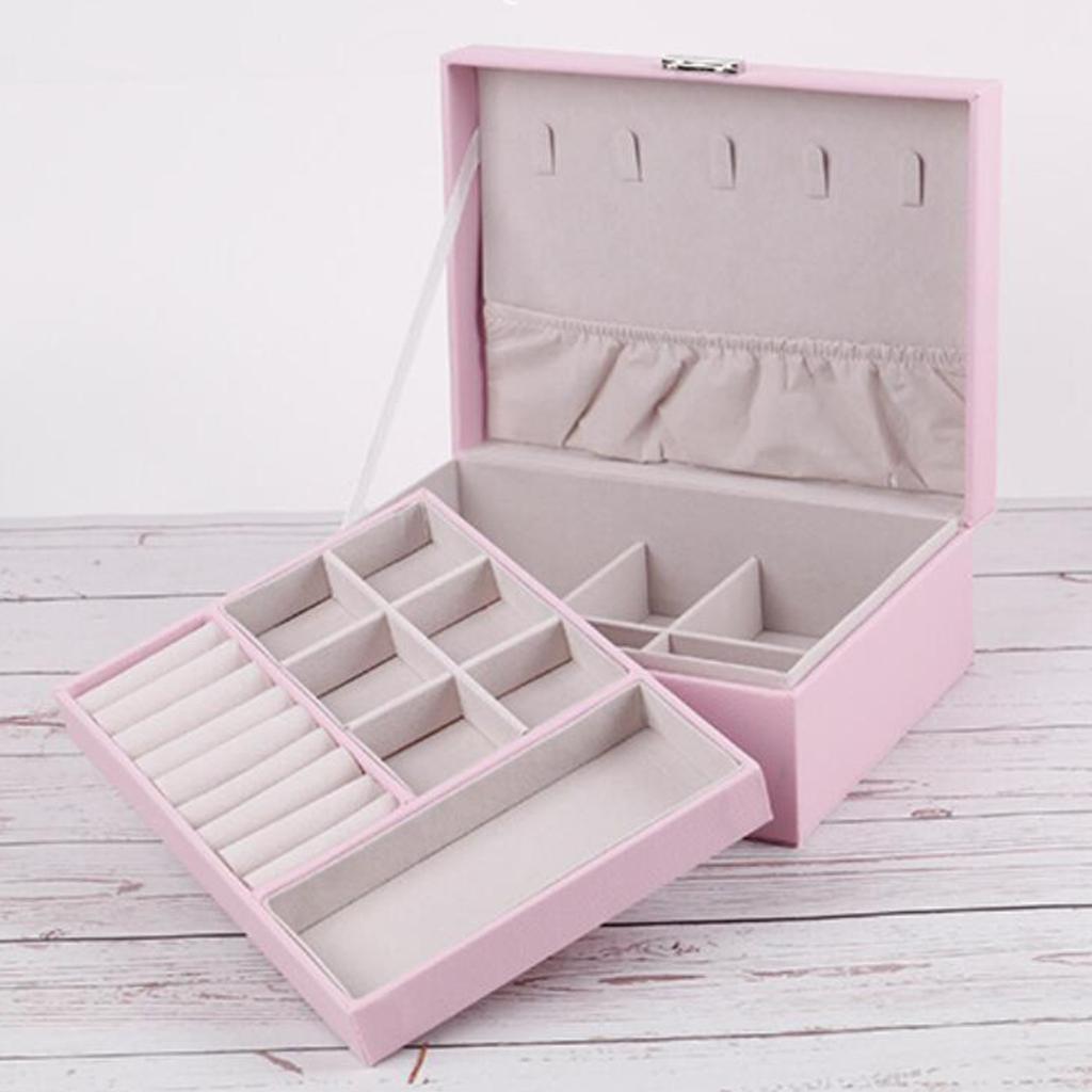 Leather jewelry box pink