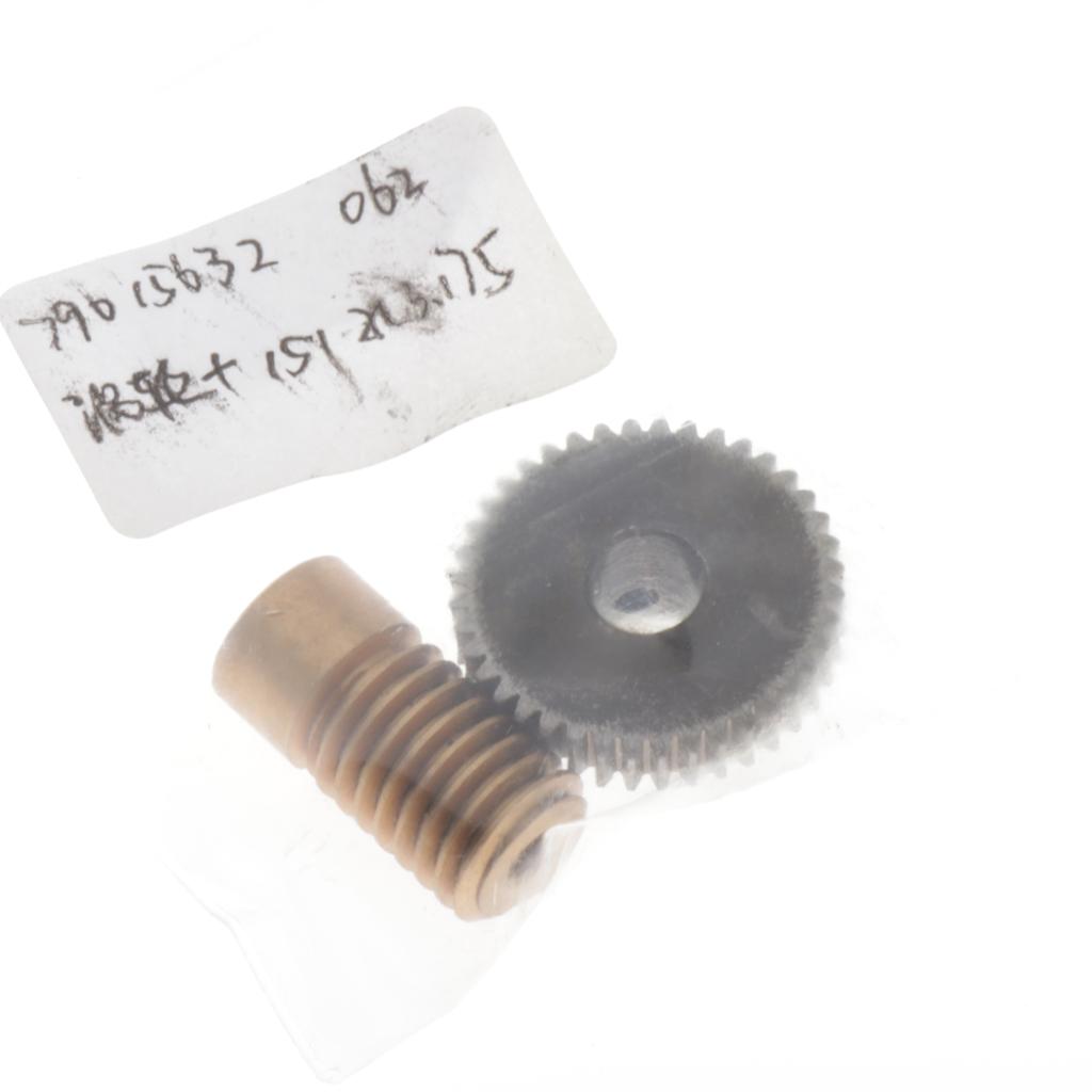 0.5 Modulus Steel Worm Gear Wheel + Brass Gear Shaft Set Hole 3.175mm