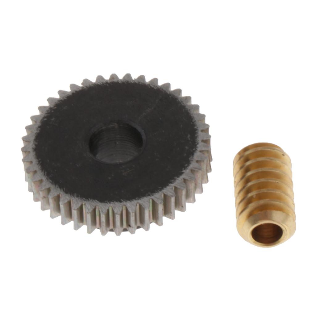0.5 Modulus Steel Worm Gear Wheel 40 Tooth  + Brass Gear Shaft Set