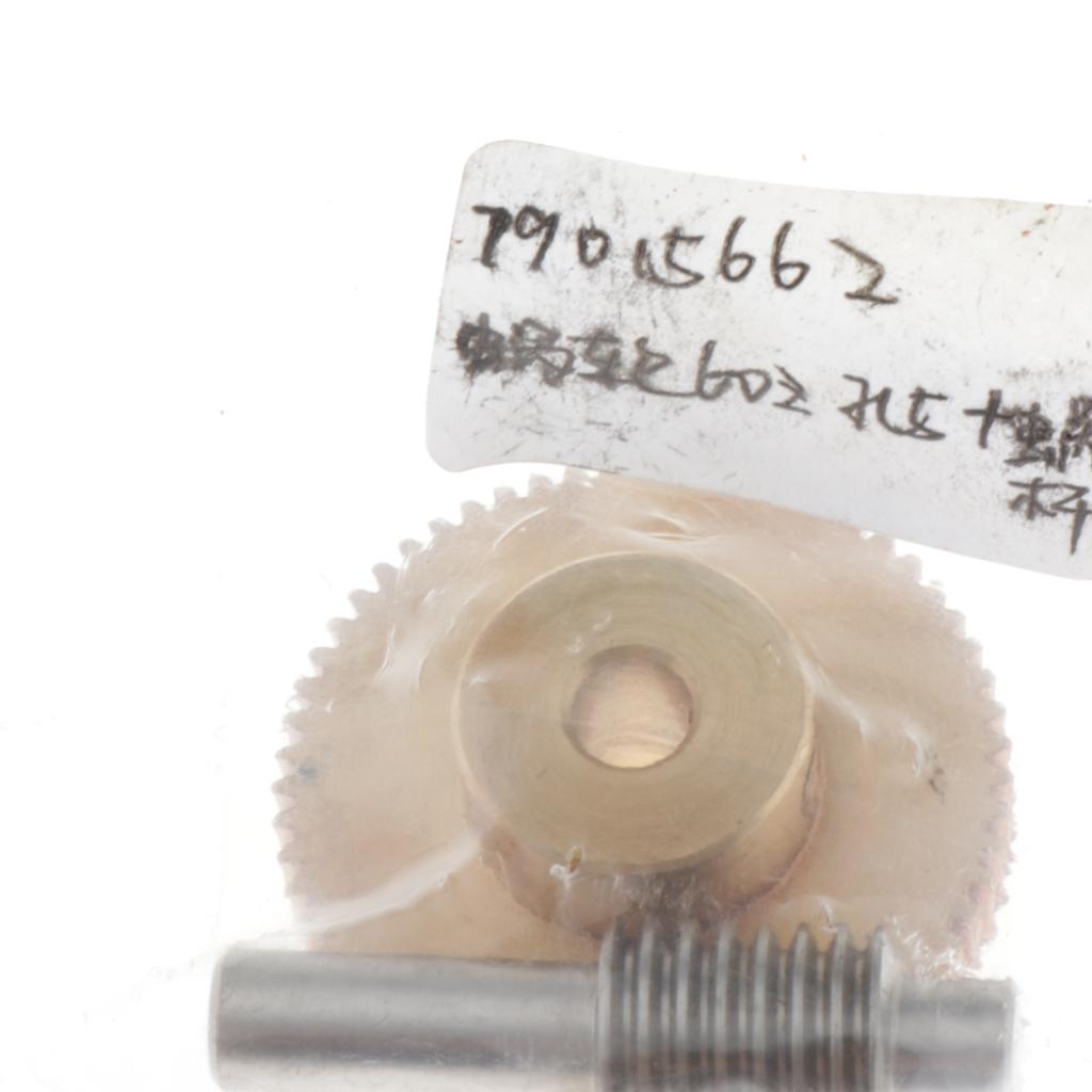 0.5 Modulus Brass Worm Gear Wheel 60 Tooth  + Steel Gear Shaft Set 