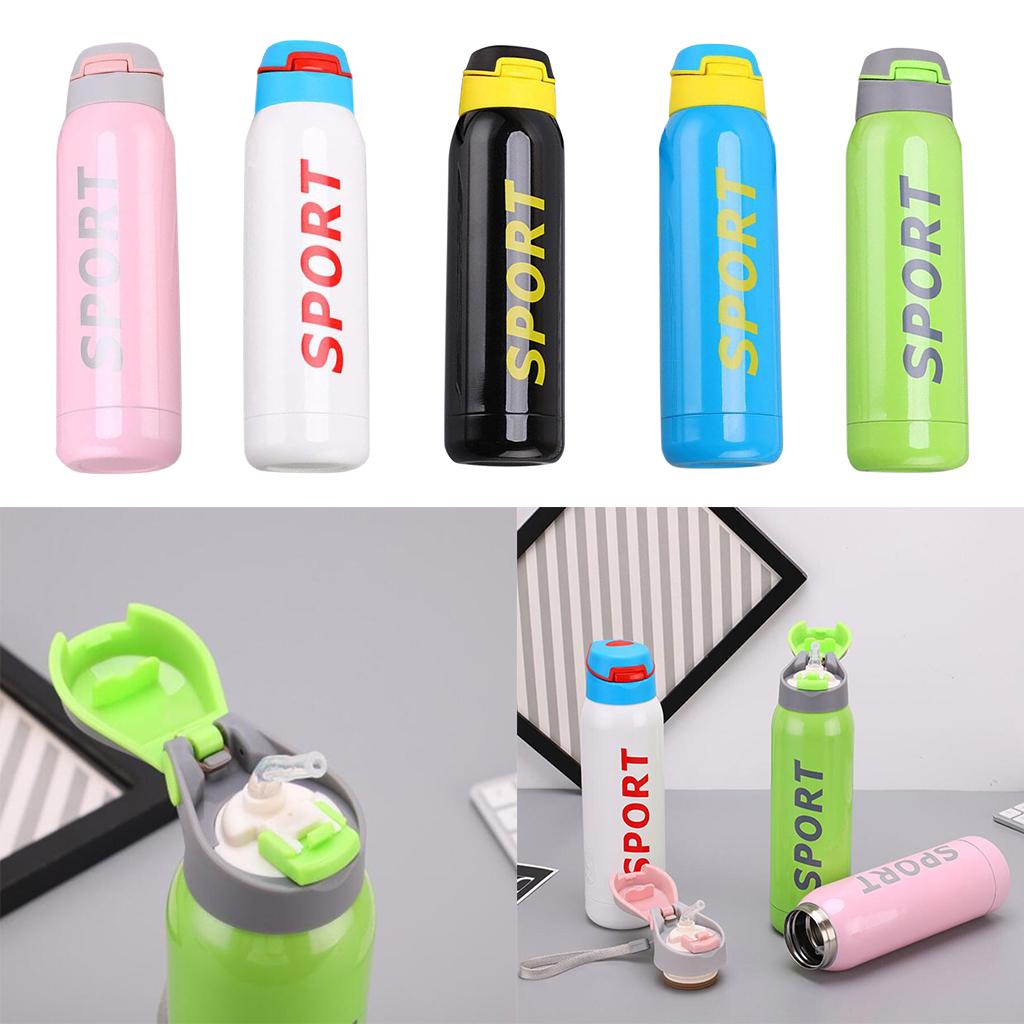 Stainless Steel Tea Water Coffee Flask Vacuum Cup Sports Travel Mug White