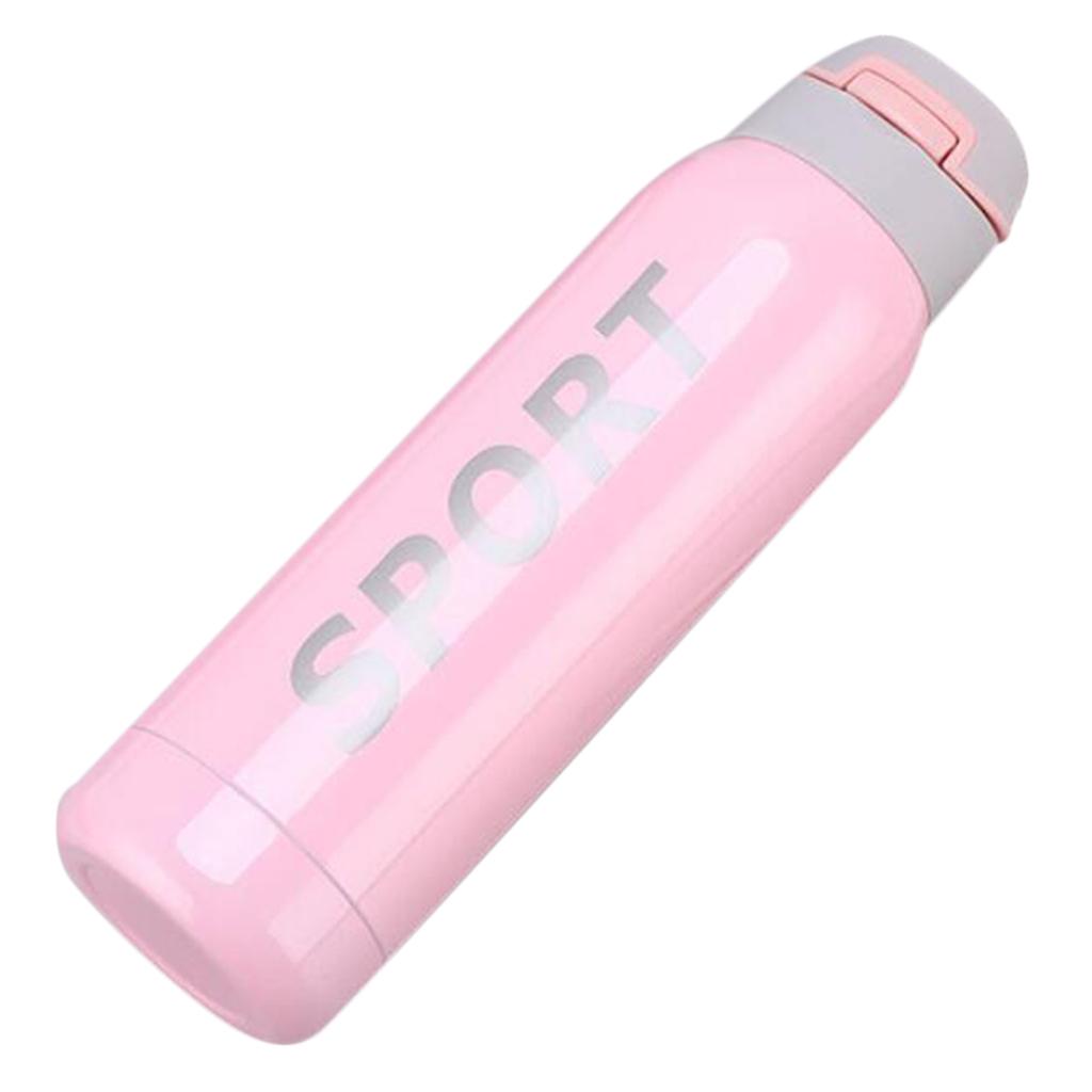 Stainless Steel Tea Water Coffee Flask Vacuum Cup Sports Travel Mug Pink