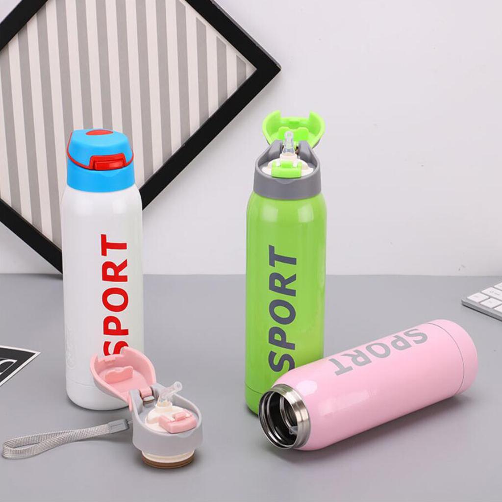 Stainless Steel Tea Water Coffee Flask Vacuum Cup Sports Travel Mug Pink