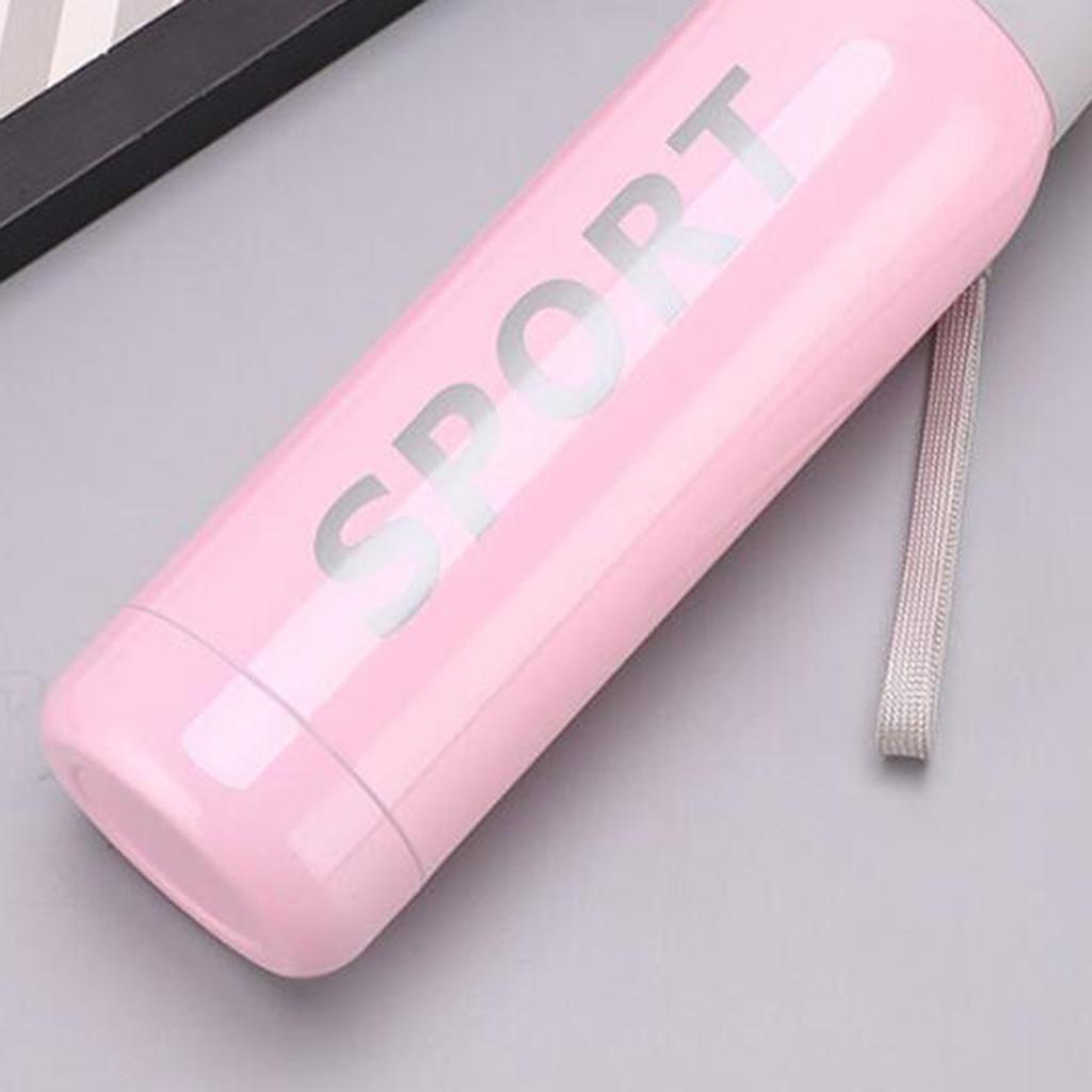 Stainless Steel Tea Water Coffee Flask Vacuum Cup Sports Travel Mug Pink