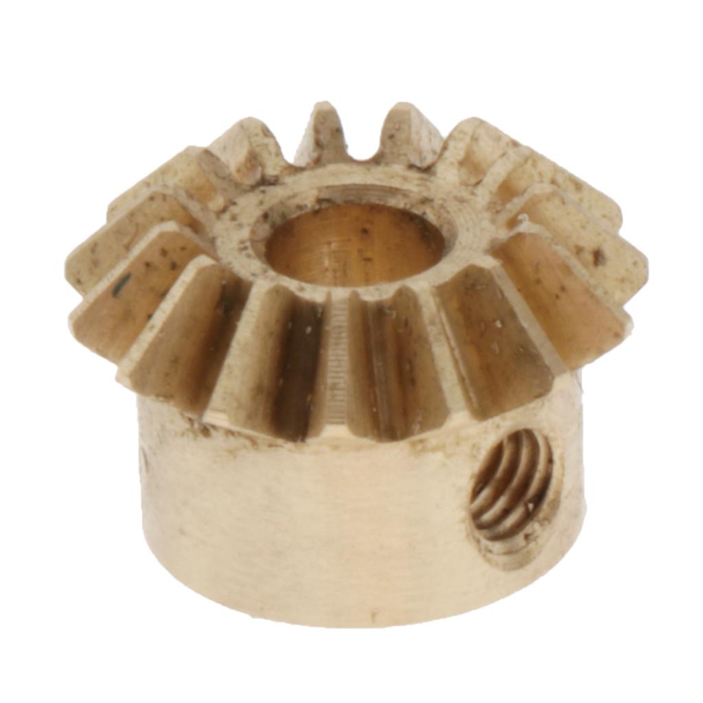 0.8 Modulus Brass Bevel Gear 15 Tooth 3 to 6mm Diameter Hole 4mm Hole  Brass