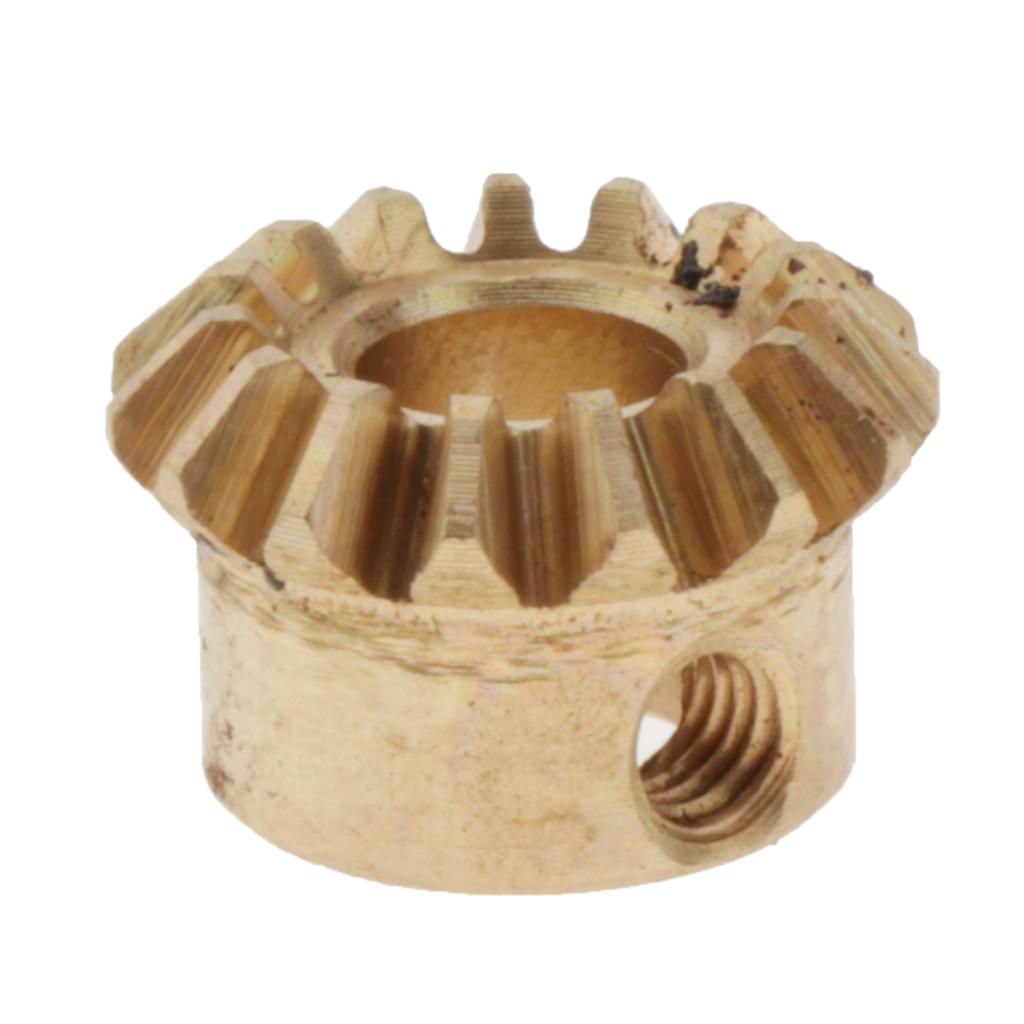 0.8 Modulus Brass Bevel Gear 15 Tooth 3 to 6mm Diameter Hole 5mm Hole  Brass