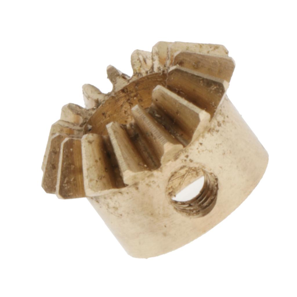 0.8 Modulus Brass Bevel Gear 15 Tooth 3 to 6mm Diameter Hole 6mm Hole  Brass