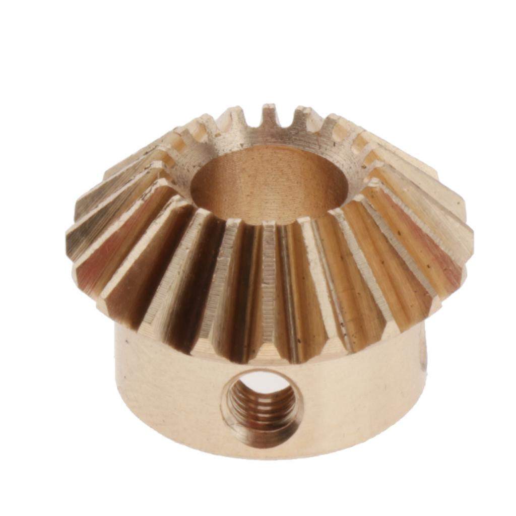 1 Modulus Brass Bevel Gear 20th,5 to 6.35mmhole 8mm Hole M4x2 Copper