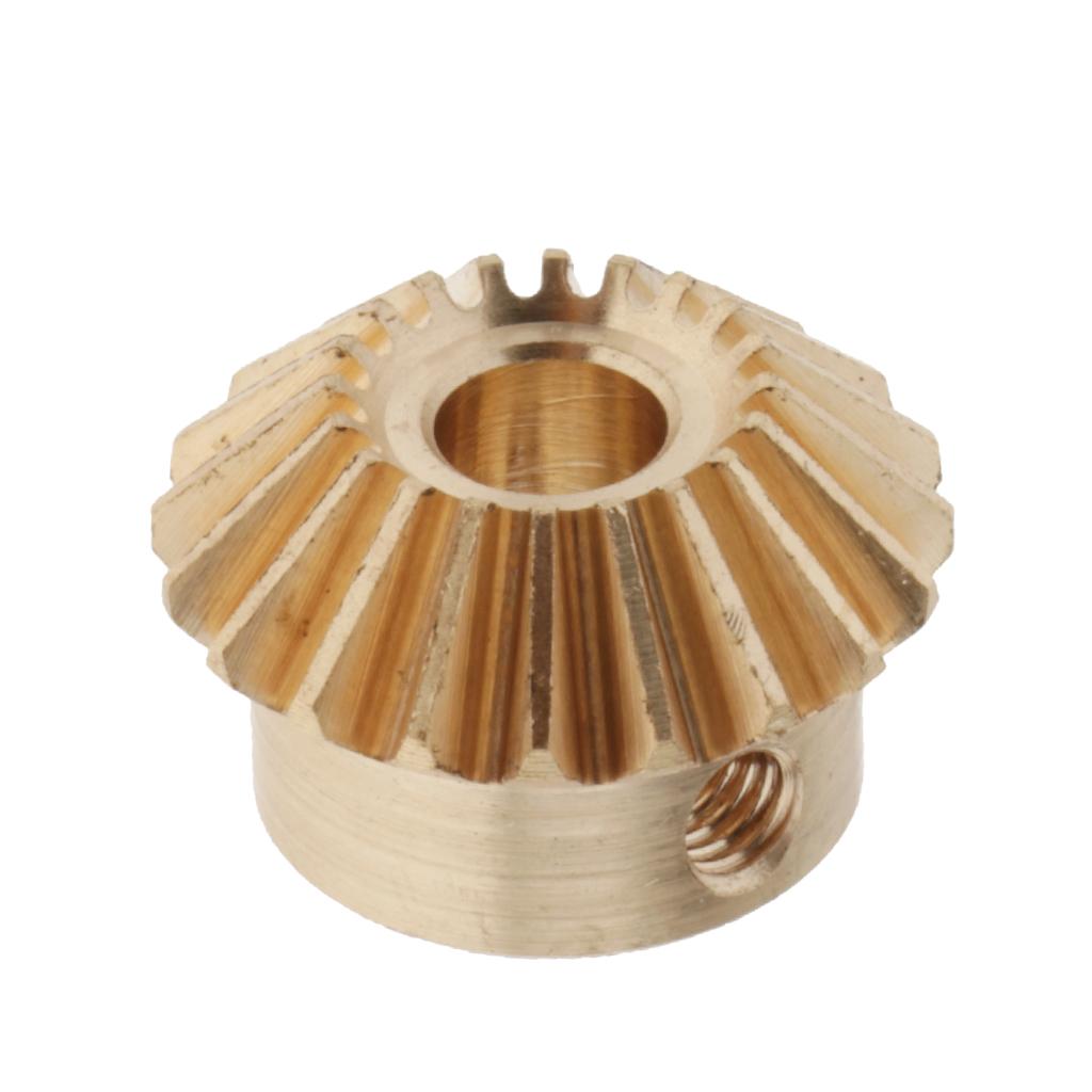 1 Modulus Brass Bevel Gear 20th,5 to 6.35mmhole 6mm Hole M4x2 Copper