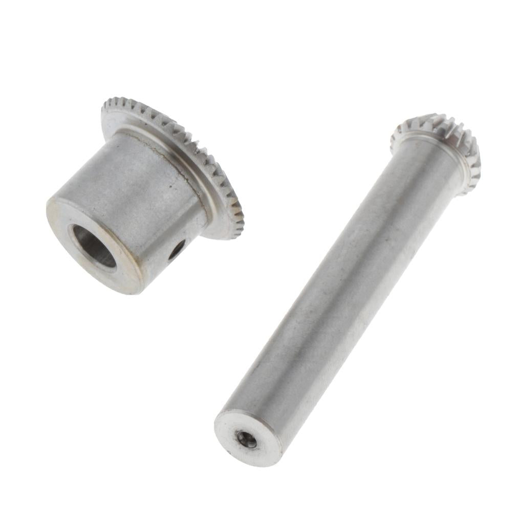 Steel 0.5 Modulus 20 Tooth & 40 Tooth Bevel Gear Set 6mm Hole Dia.