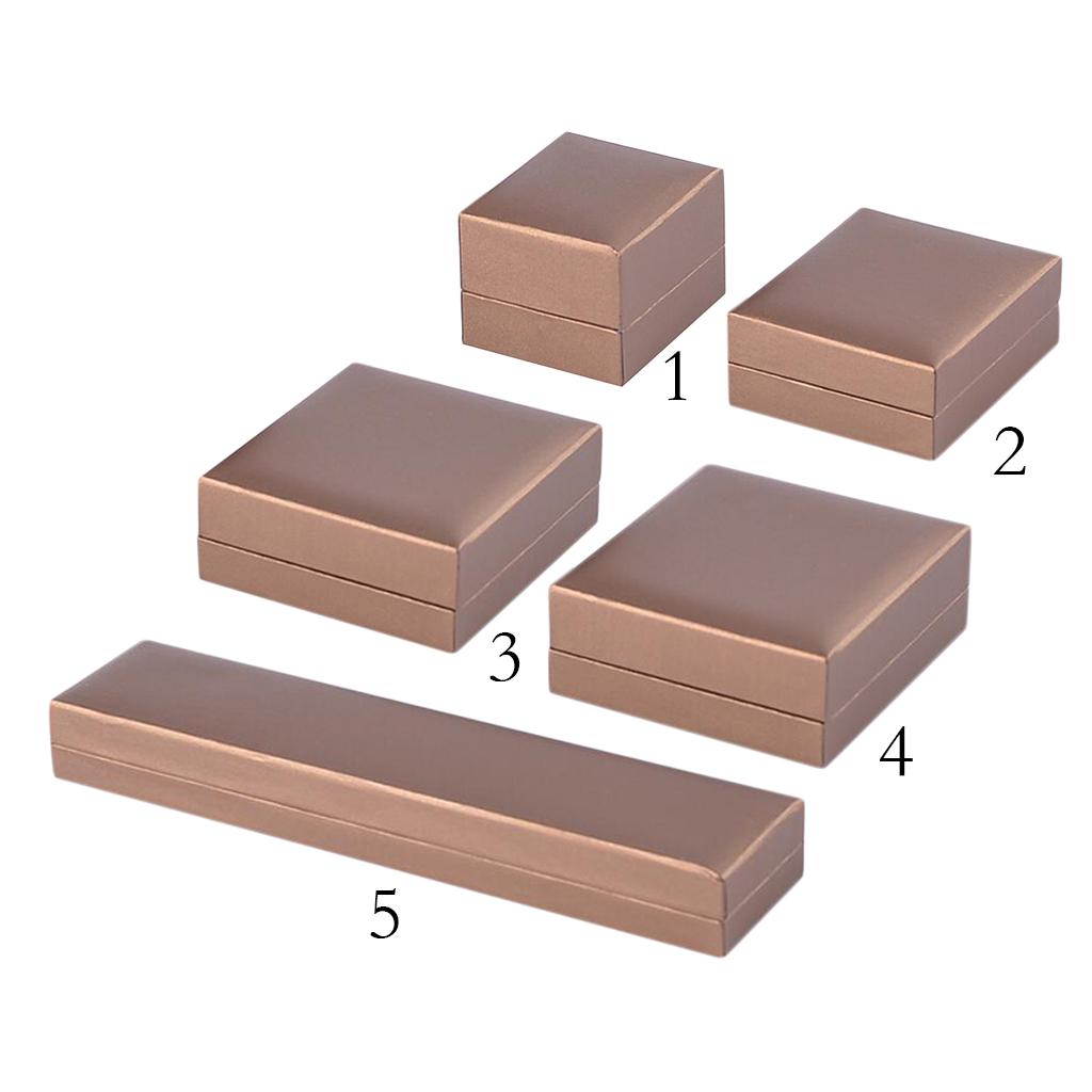Ring Packaging Box Ring Storage Box for Gifts Gold Coffee