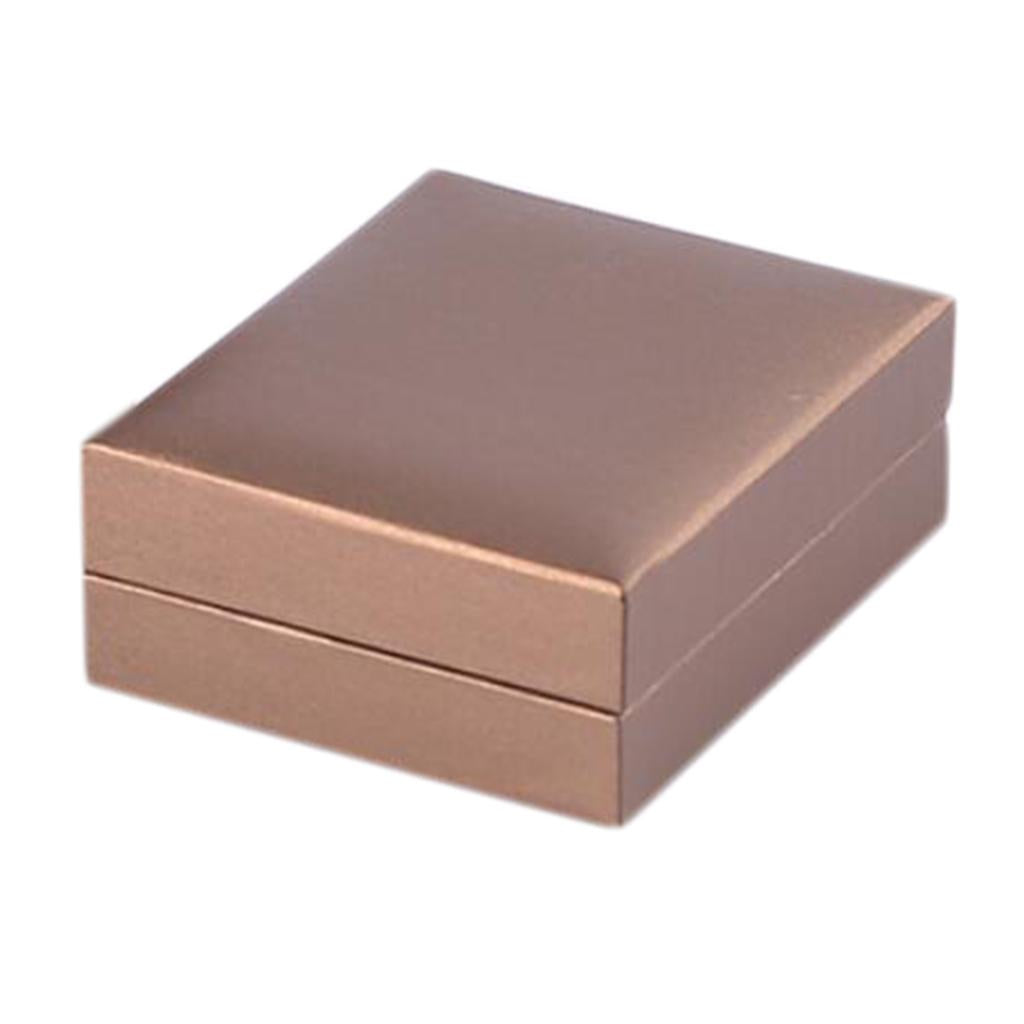 Pendant Packaging Box Pendant Storage Box for Gifts Gold Coffee